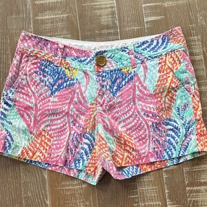 Lilly Pulitzer The Callahan Shorts Coral Tropical Pattern 4
